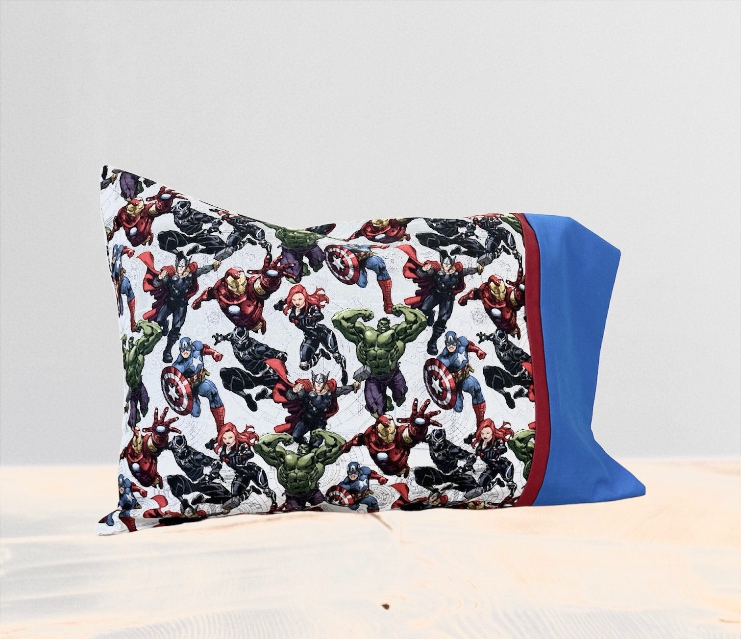 Toddler Pillowcase Avengers Theme with Matching Trims Brand New Handmade