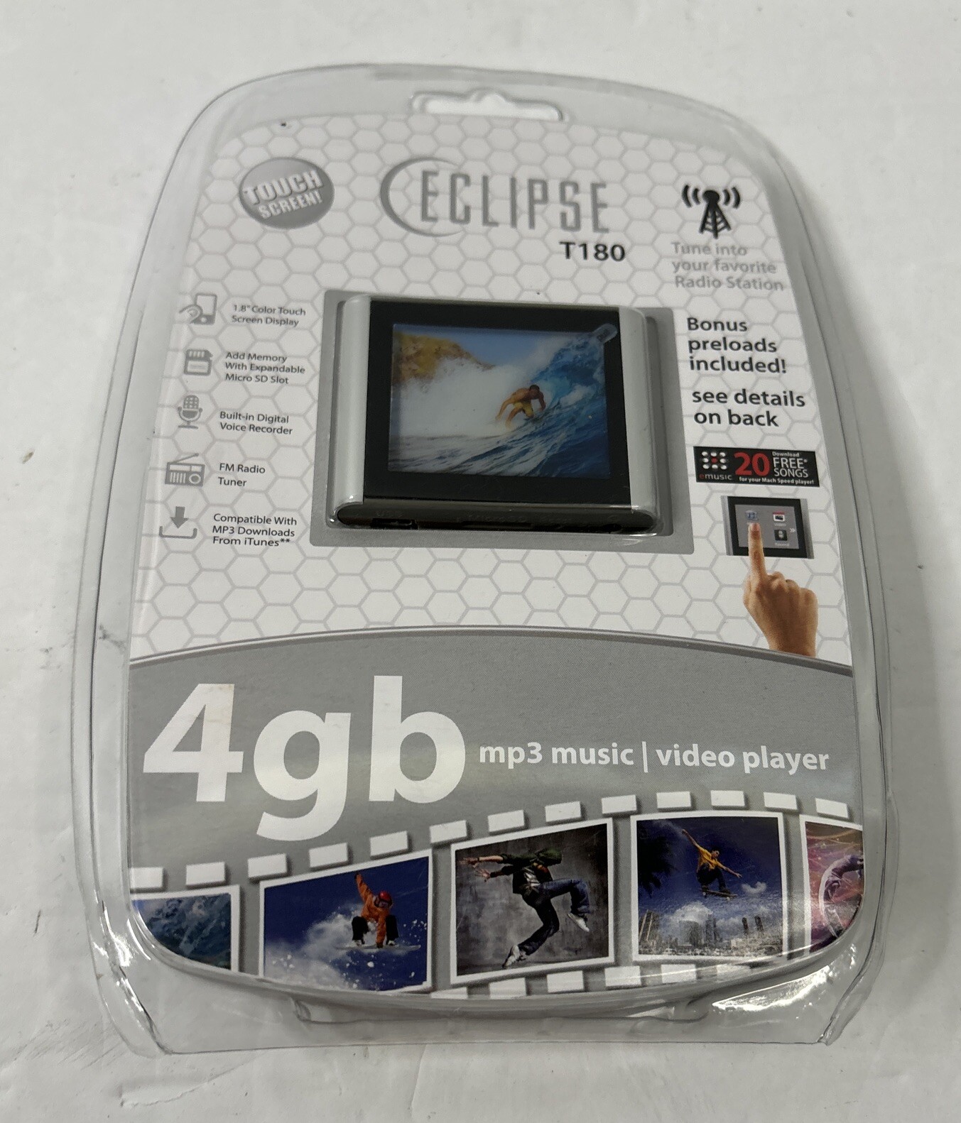 Eclipse T180 Silver (4 GB) Digital Media Player