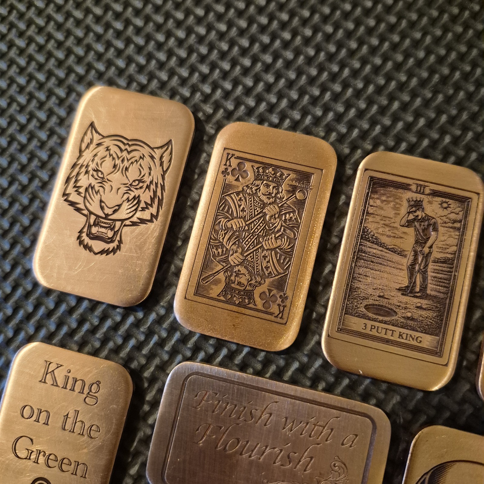 Custom Engraved Copper Rectangle Golf Ball Marker / Send your Design / Idea