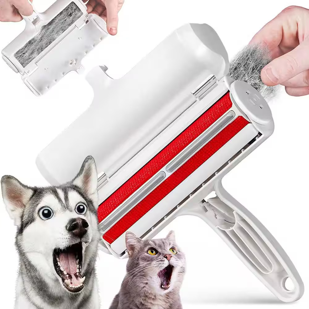 Reusable Portable Pet Hair Remover, Multi-Surface Lint Roller, Animal Fur Remova