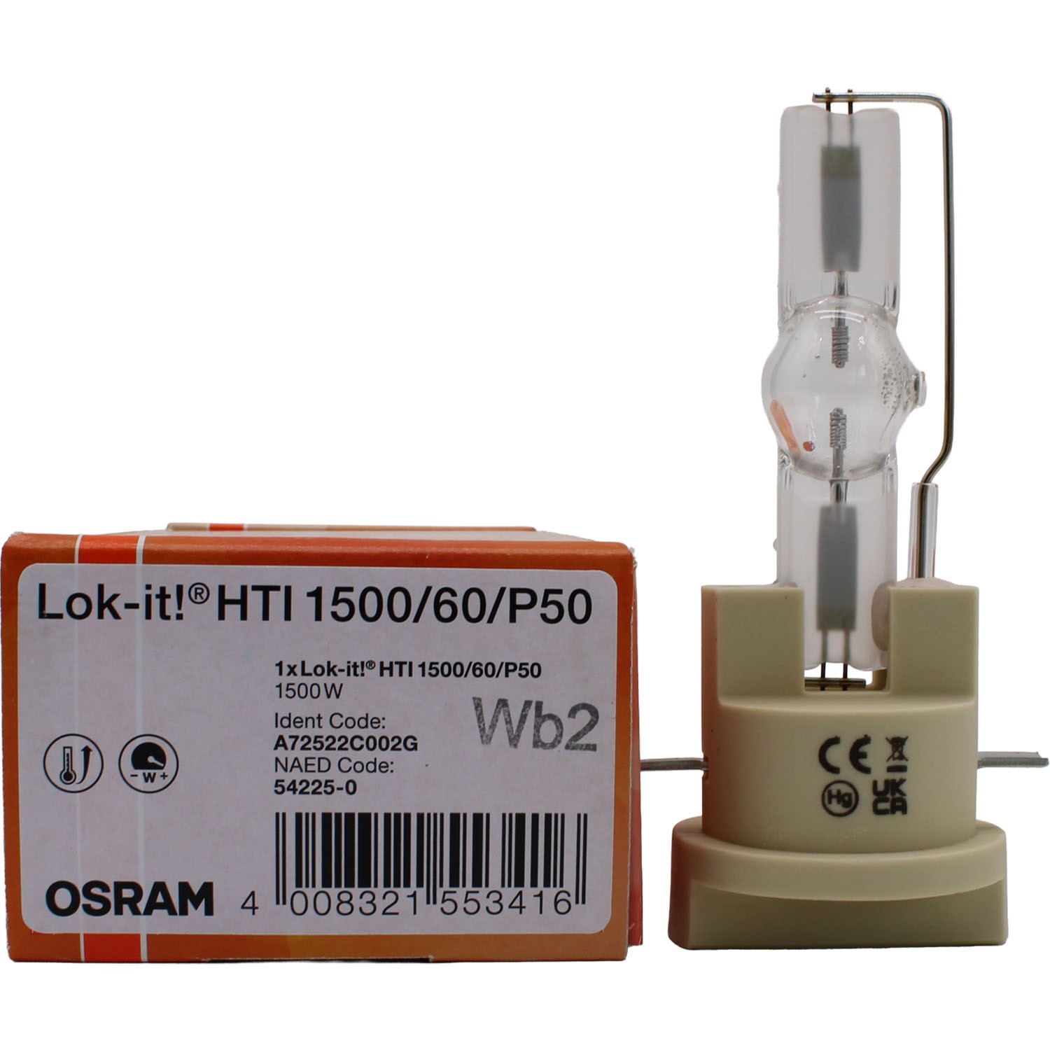 OSRAM Lok-it HTI 1500W/60/P50 54225 1500W Metal Halide Lamp