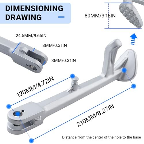 Lightweight Aluminum Motorcycle Kickstand, Universal Dual-spring Hook Side