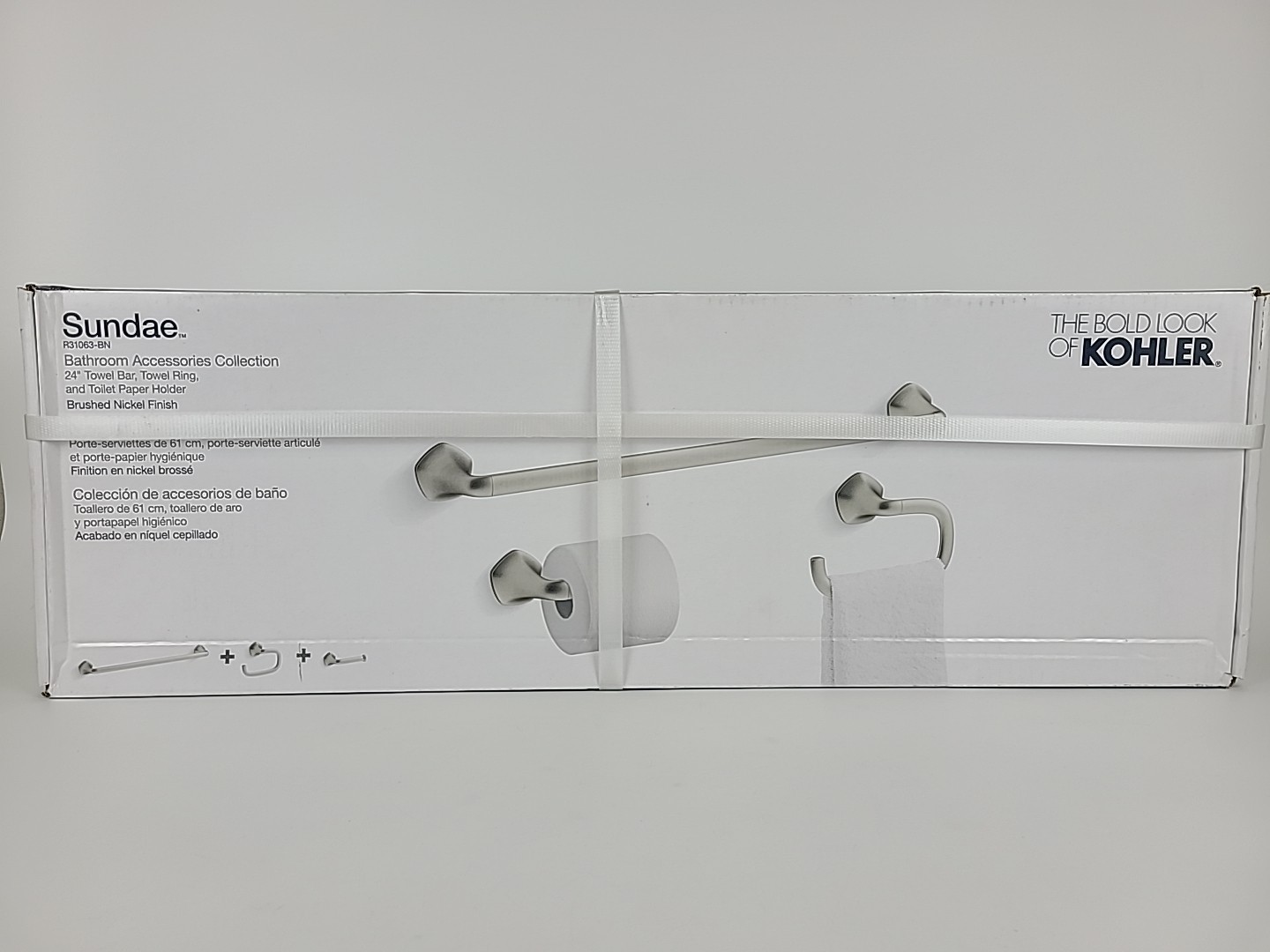 KOHLER Sundae 3-Piece Bath Hardware Set in Vibrant Brushed Nickel R31063-BN
