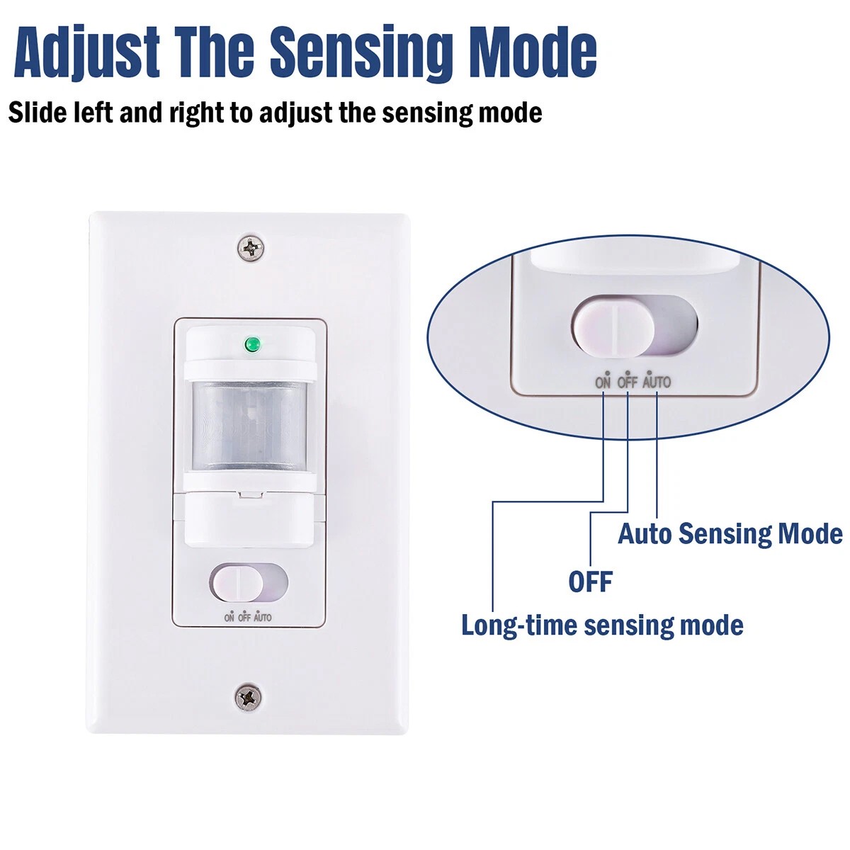1PCS Automatic PIR Occupancy Motion Sensor Light Switch Auto On/Off Infrared US