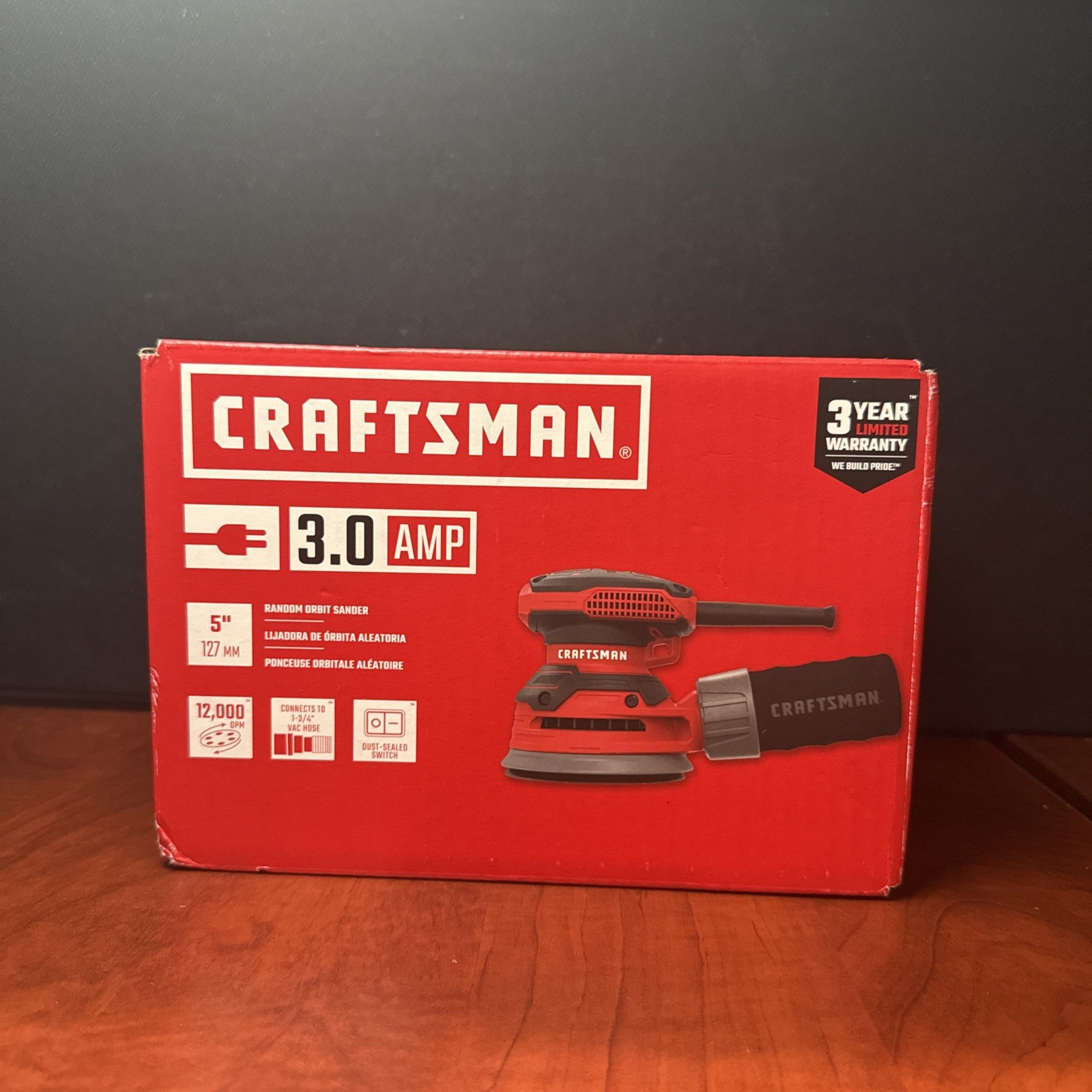 CRAFTSMAN Random Orbit Sander, 3-Amp, Corded (CMEW231) (7833) New
