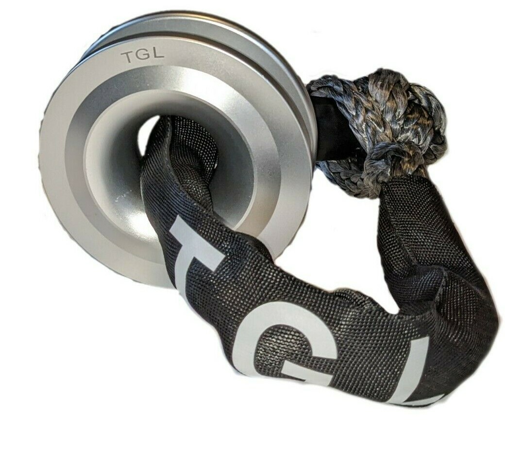 Aluminum Recovery Ring Snatch Block Ring, Winch Pulley with Soft Shackle