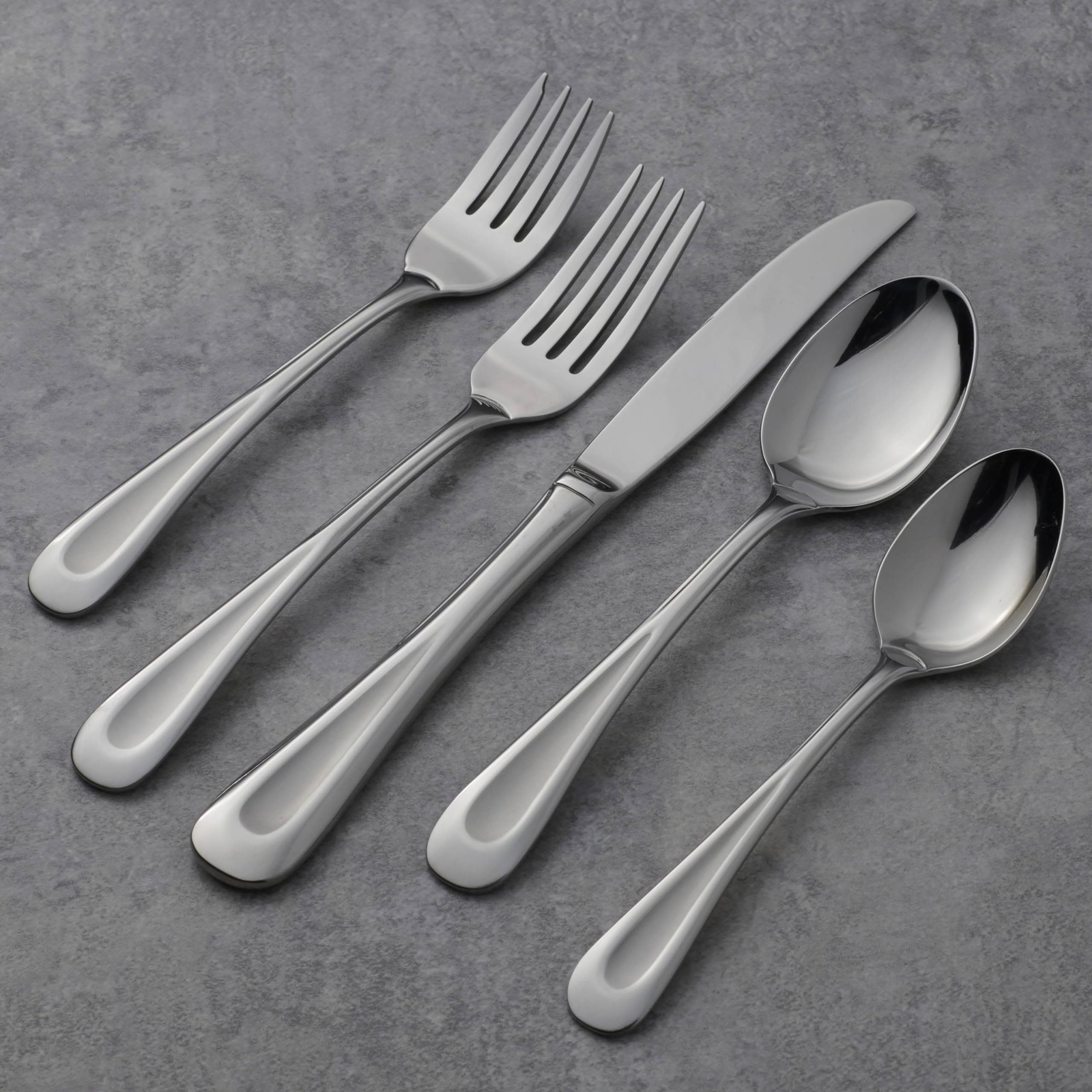 Satin Sand Dune Flatware, 45 Piece, Multi
