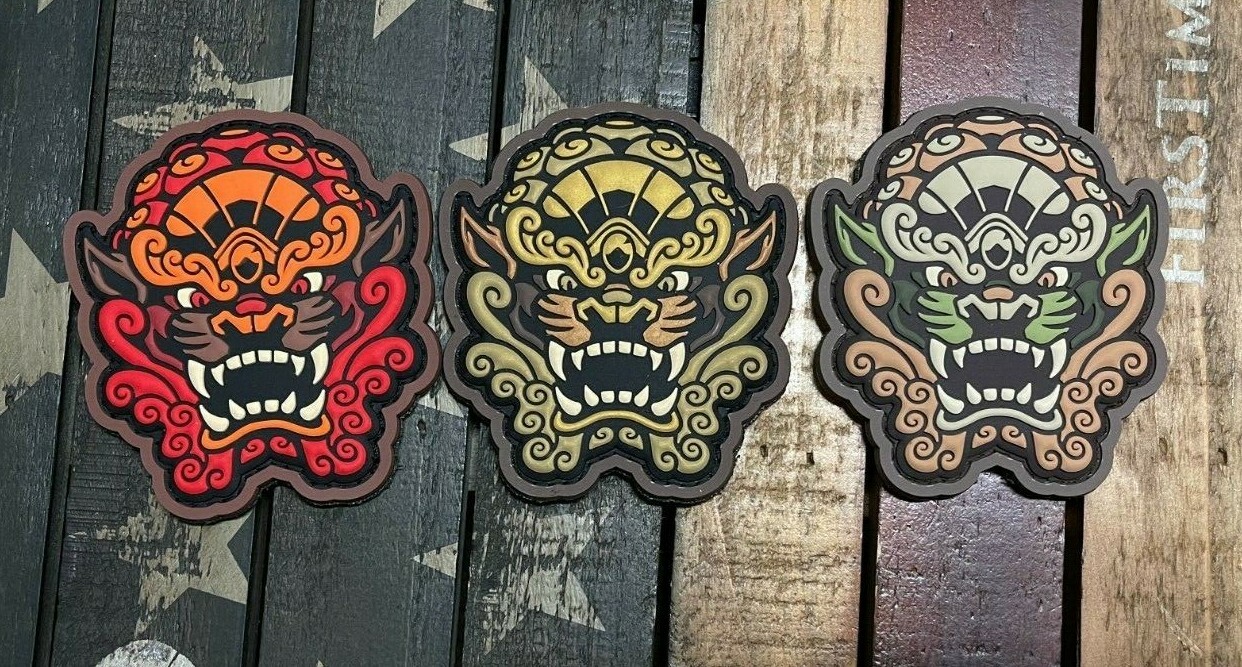 FOO DOG Head #2 PVC Morale Patch