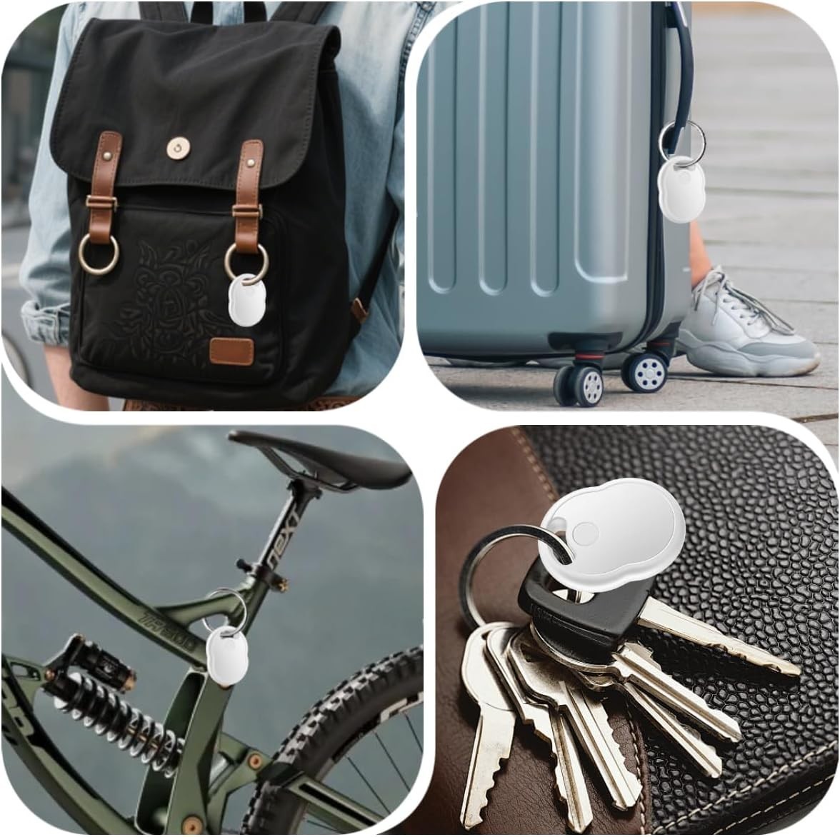 Air Tracker Tags-4 Pack [Apple MFi Certified] - Smart Bluetooth Tracker Tags