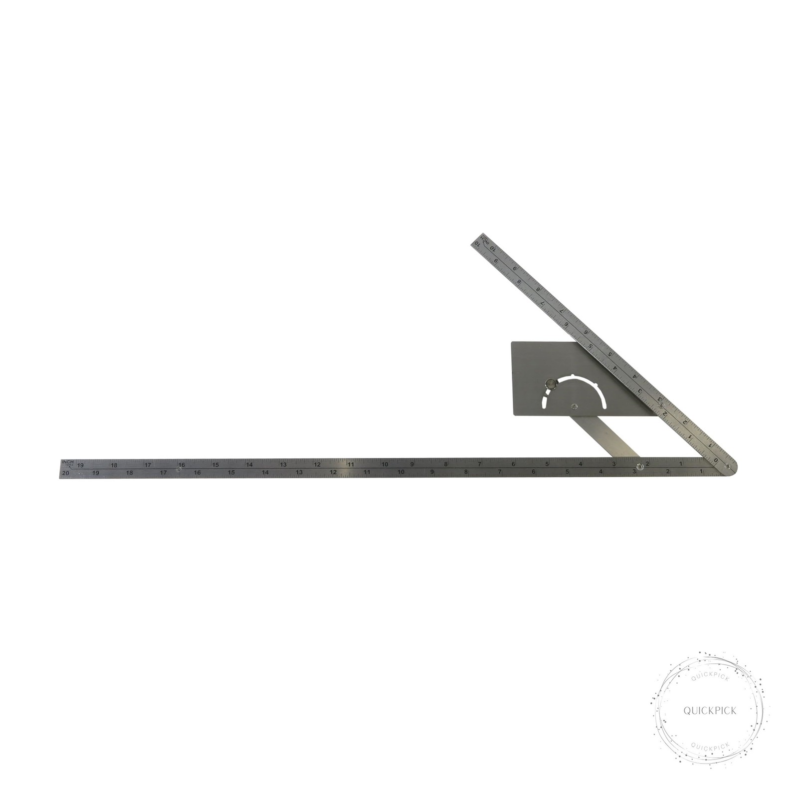 Angle Finder IV, Stainless Steel Protractor 0-180 degrees, Measures inside or