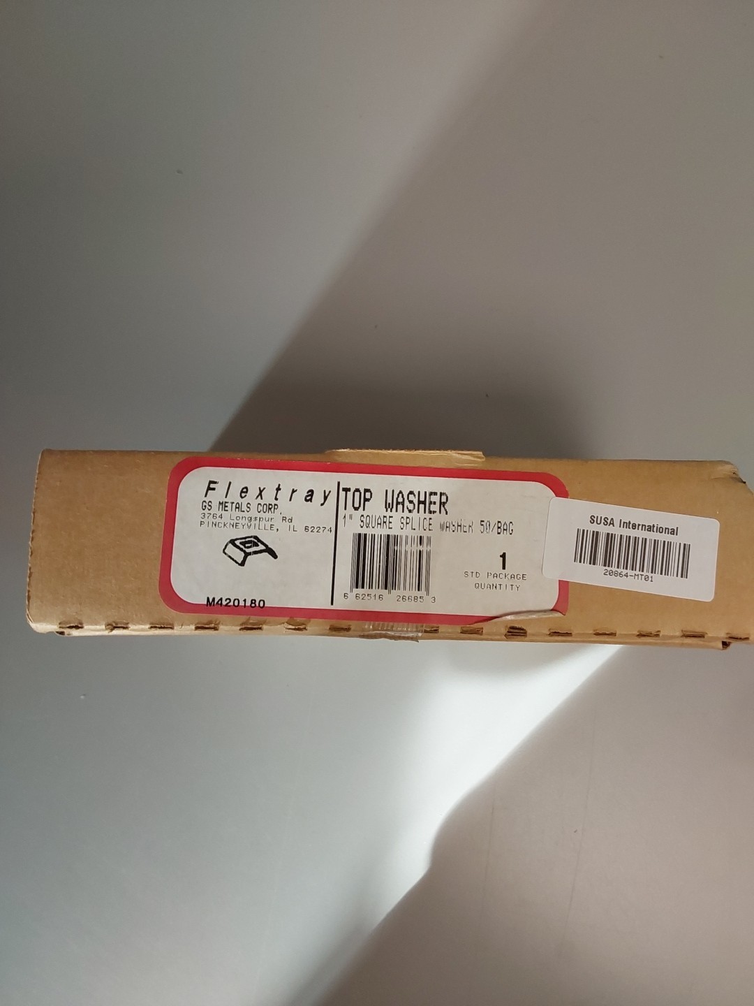 FLEXTRAY Top Washer M420180 1" SQ SPLICE WASHER (BOX OF 50)