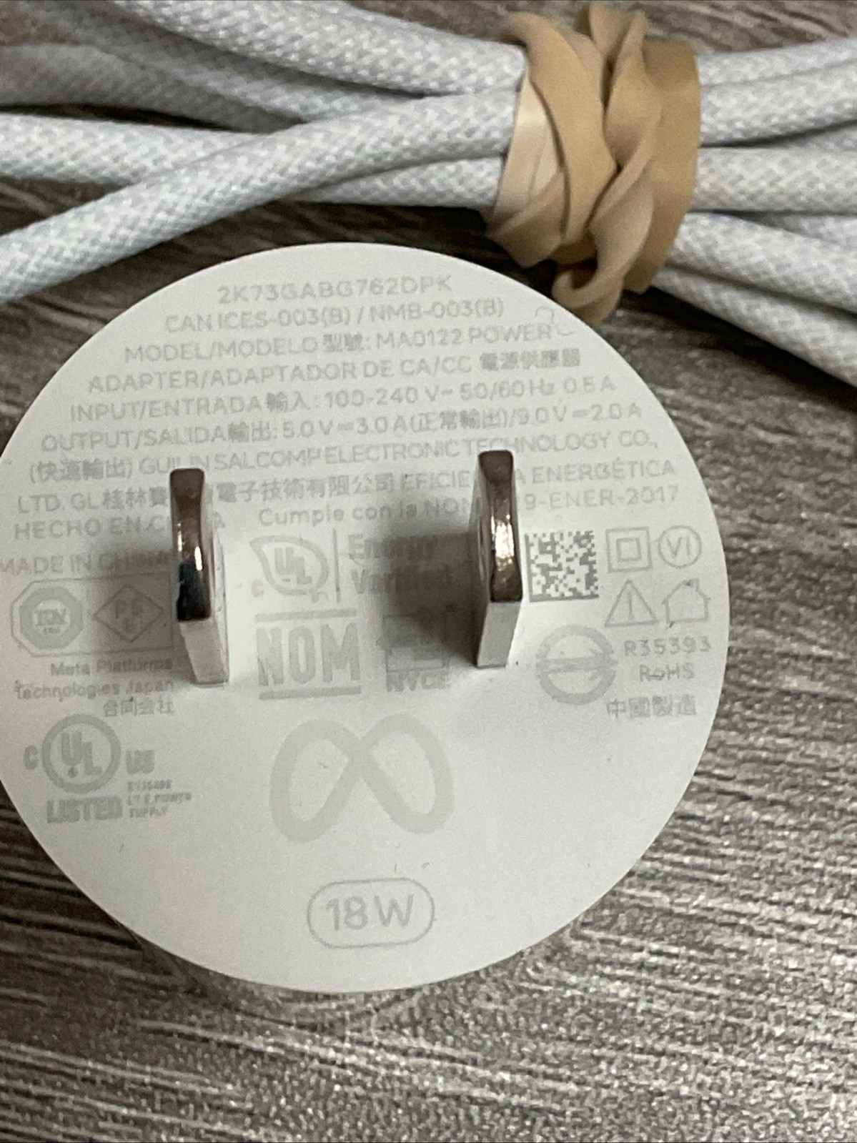 Meta Quest Charger Block & Cable