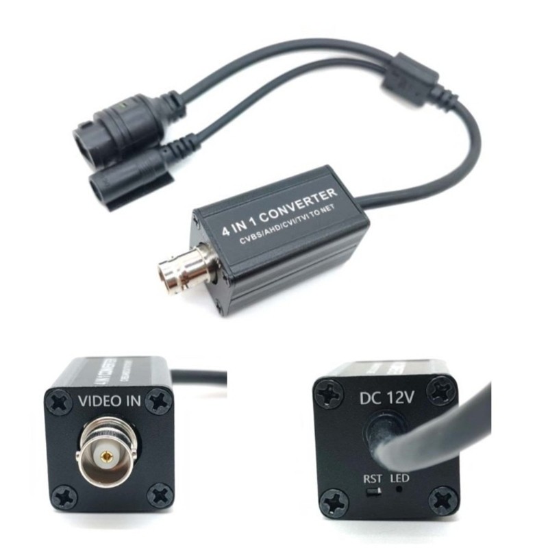 Adapter Transforming CCTV Analog Inputs to Networking Out for Security Camera
