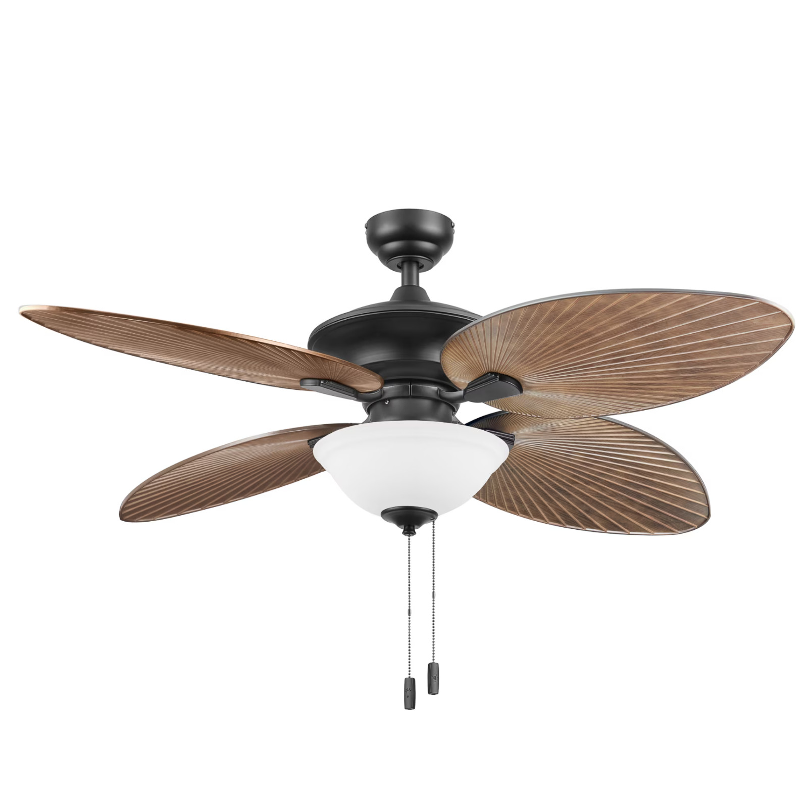Honeywell Sunset Key 52" Black Indoor/Outdoor Ceiling Fan with Light, Pull Chain