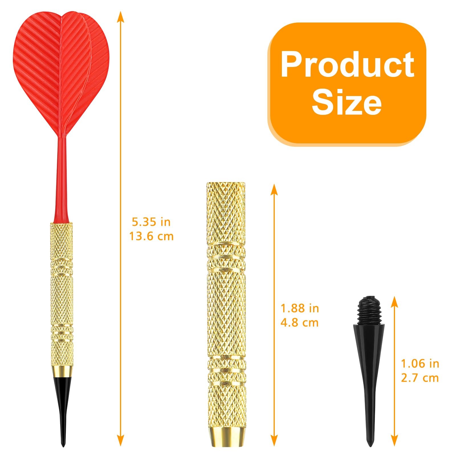 Accmor Soft Tip Darts, Bar Dart, Plastic Tip Darts Set, Attach Extra 100 Black 2