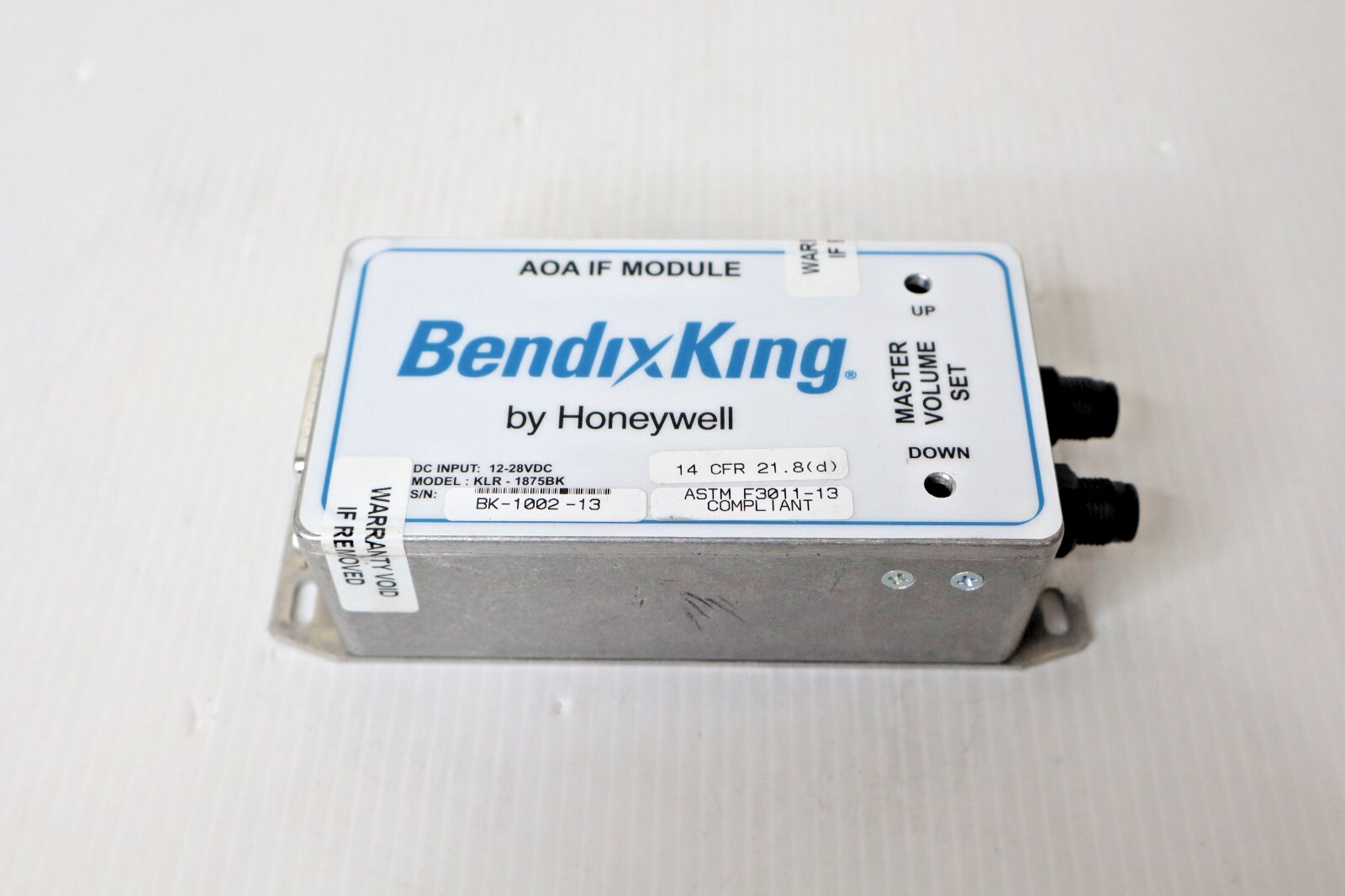 Honeywell Bendix King KLR-1875BK AOA IF Module (12-28 VDC)