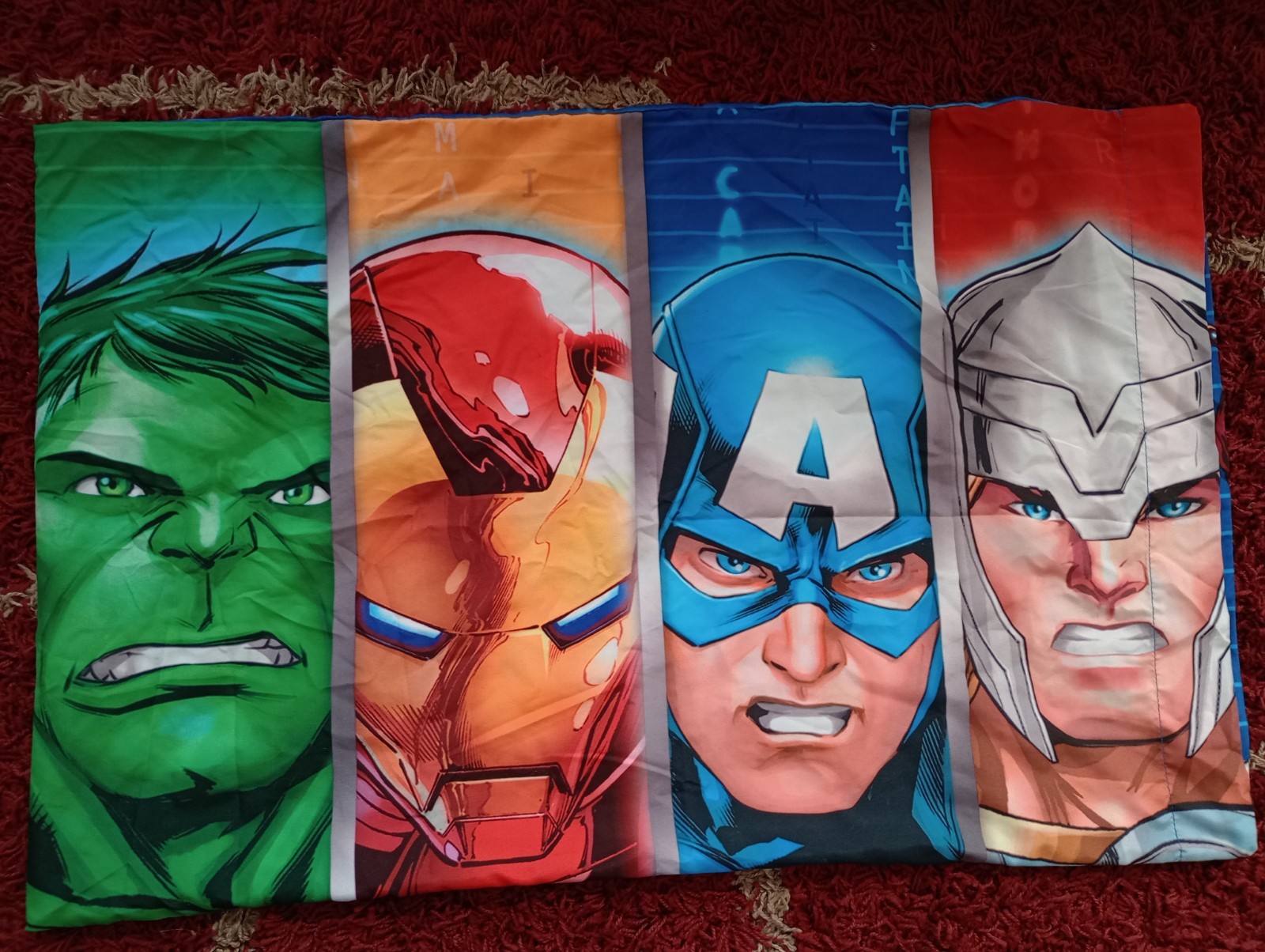 Marvel Avengers Multicolor Standard Pillowcase Hulk Thor Ironman Captain America