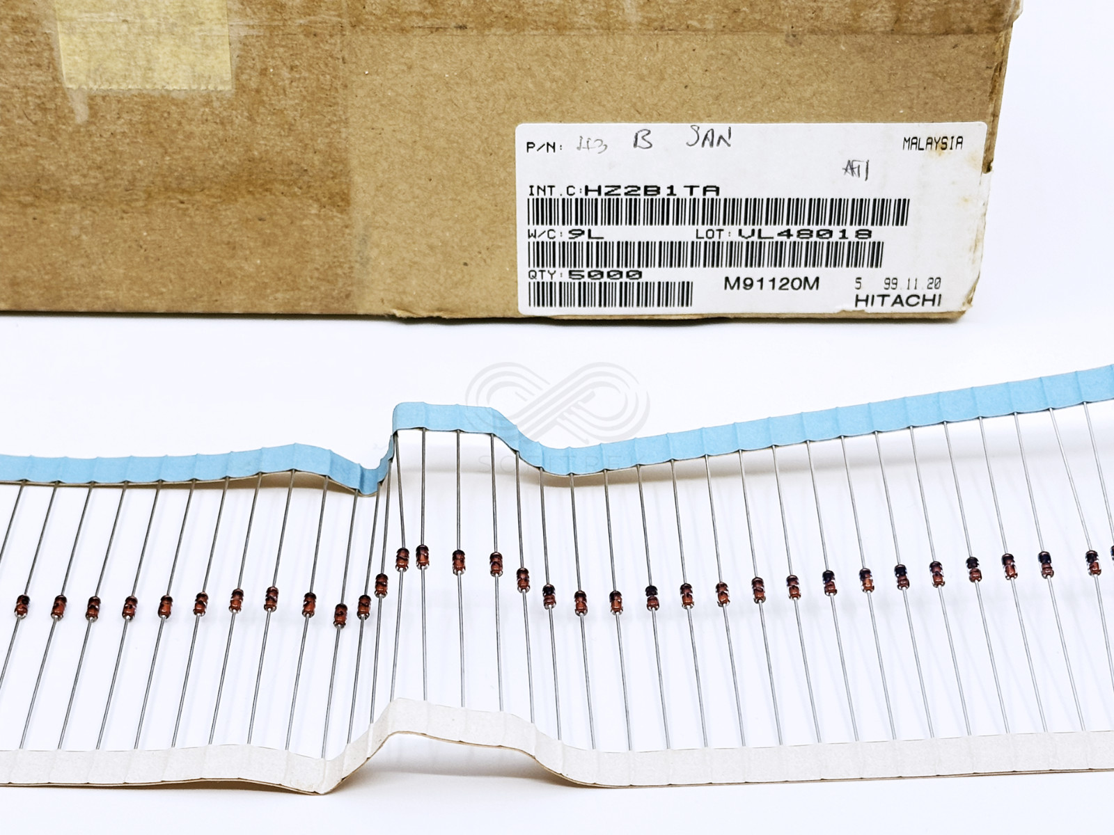 100PCS HZ2B1TA HZ2B1 Hitachi 500mW 2V Zener Diode 1.9V to 2.1V DO-35-2 2B1