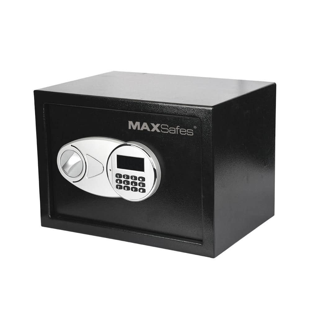 MAXSafes 0.5 cu. ft. Safe w/ Electronic Keypad Lock Access, Black