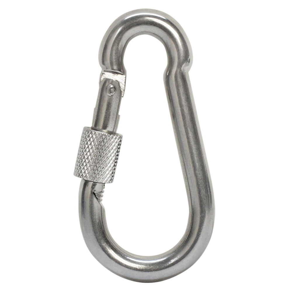 5 PCS 5/16" Spring Snap Hook with Locking Screw Solid 316 Stainless Steel