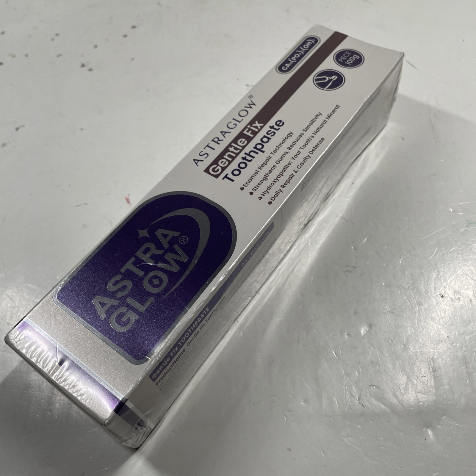 Astra Glow Gentle Fix Enamel Repair Toothpaste Hydroxyapatite 100g New Sealed