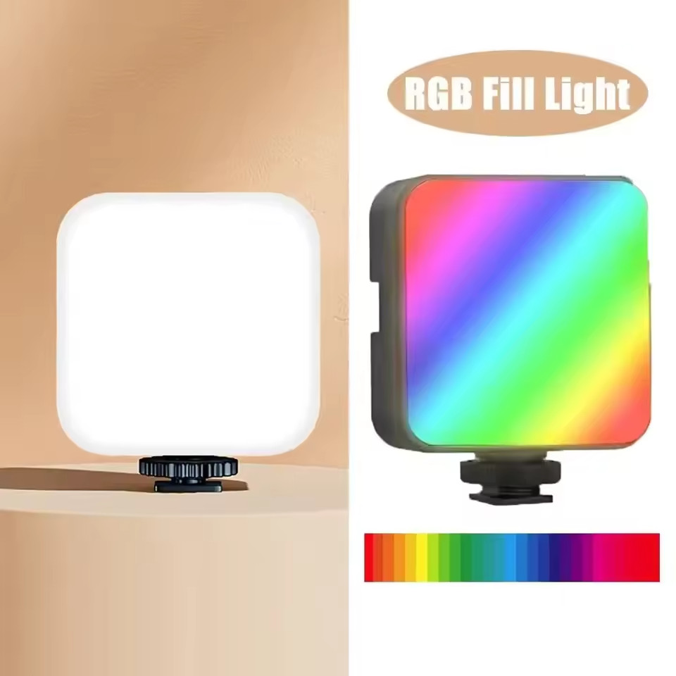 MJ-88 RGB 5W Square Ring Light For Video & Photo 3000K - 6500K With Battery