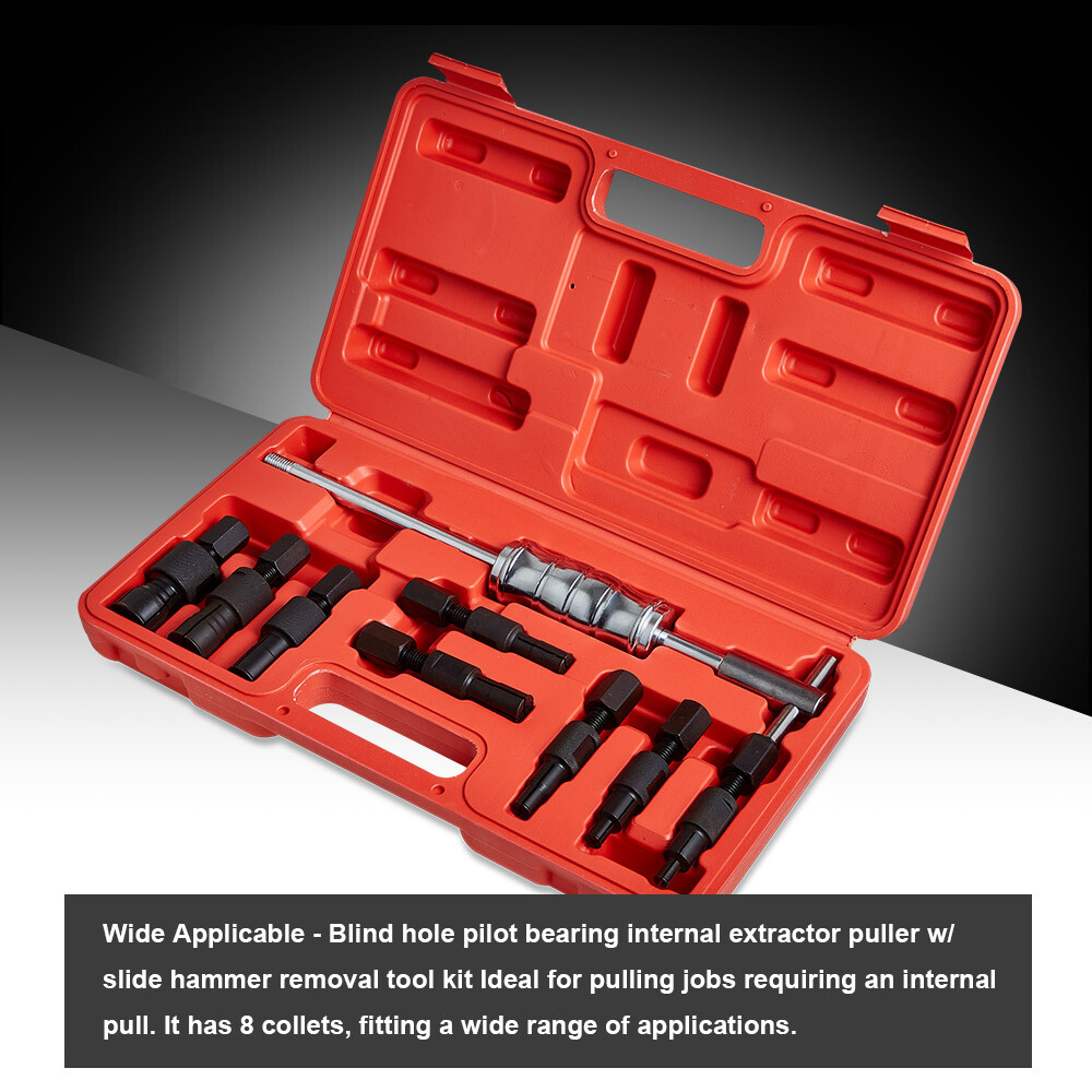 Blind Hole Inner Pilot Bearing Puller Remover Set Slide Hammer Internal Kit 9pcs