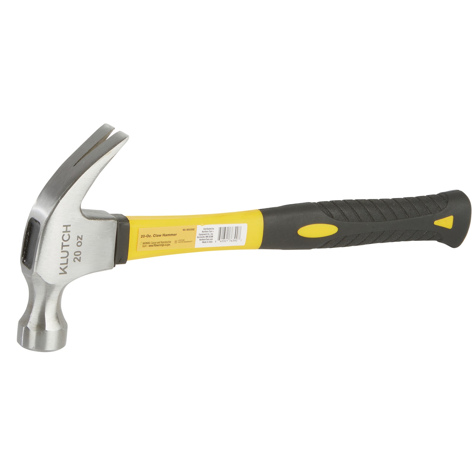 Klutch Claw Hammer, 20 Oz.