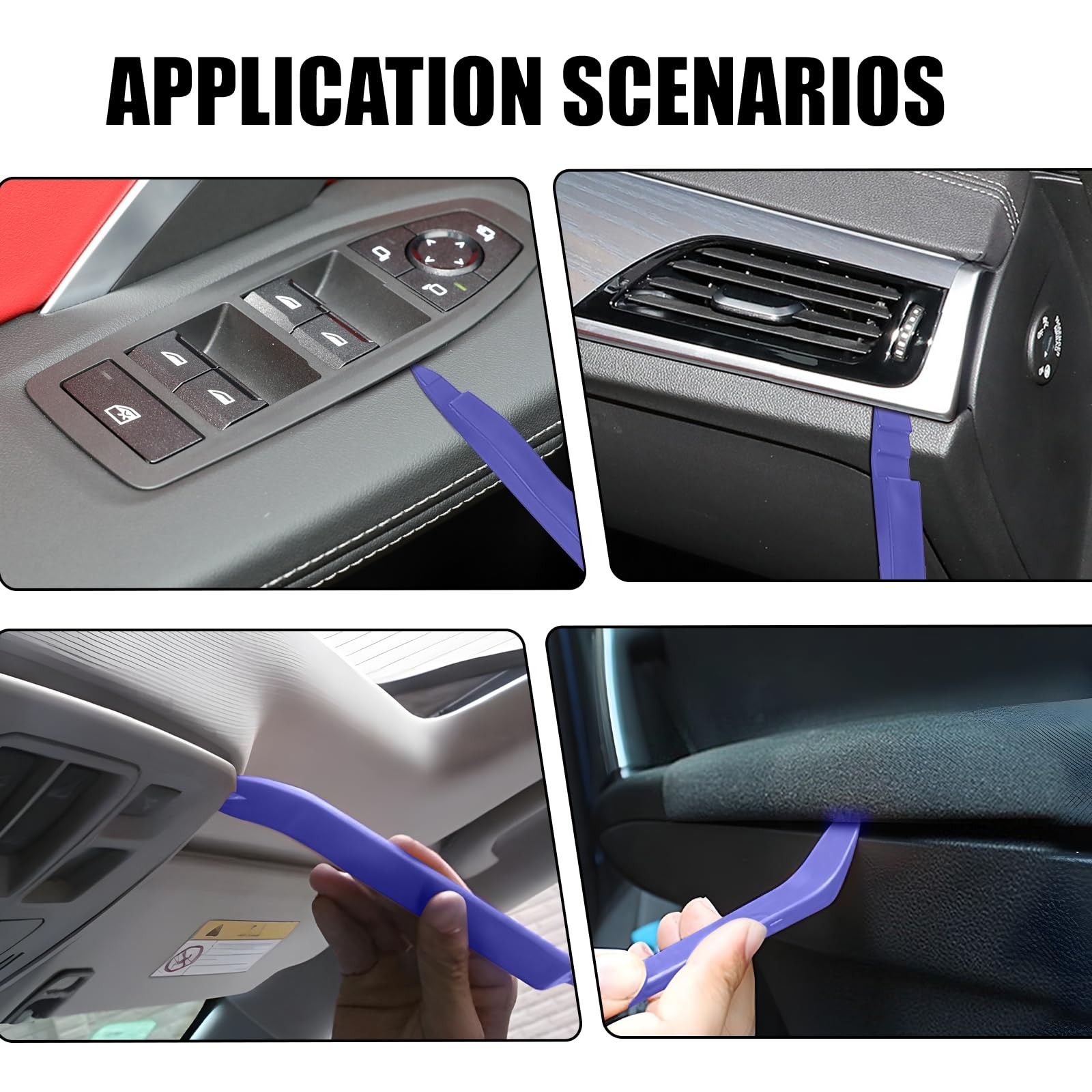 5PCS Auto Trim Removal Tool Kit, No-Scratch Plastic Pry Kit, Interior Blue