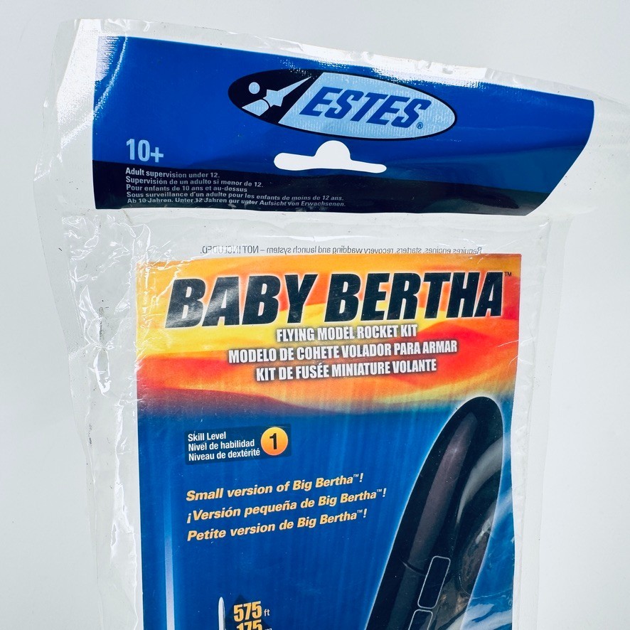 Estes Baby Bertha Model Rocket Kit #1261 Factory Sealed - Skill: Intermediate