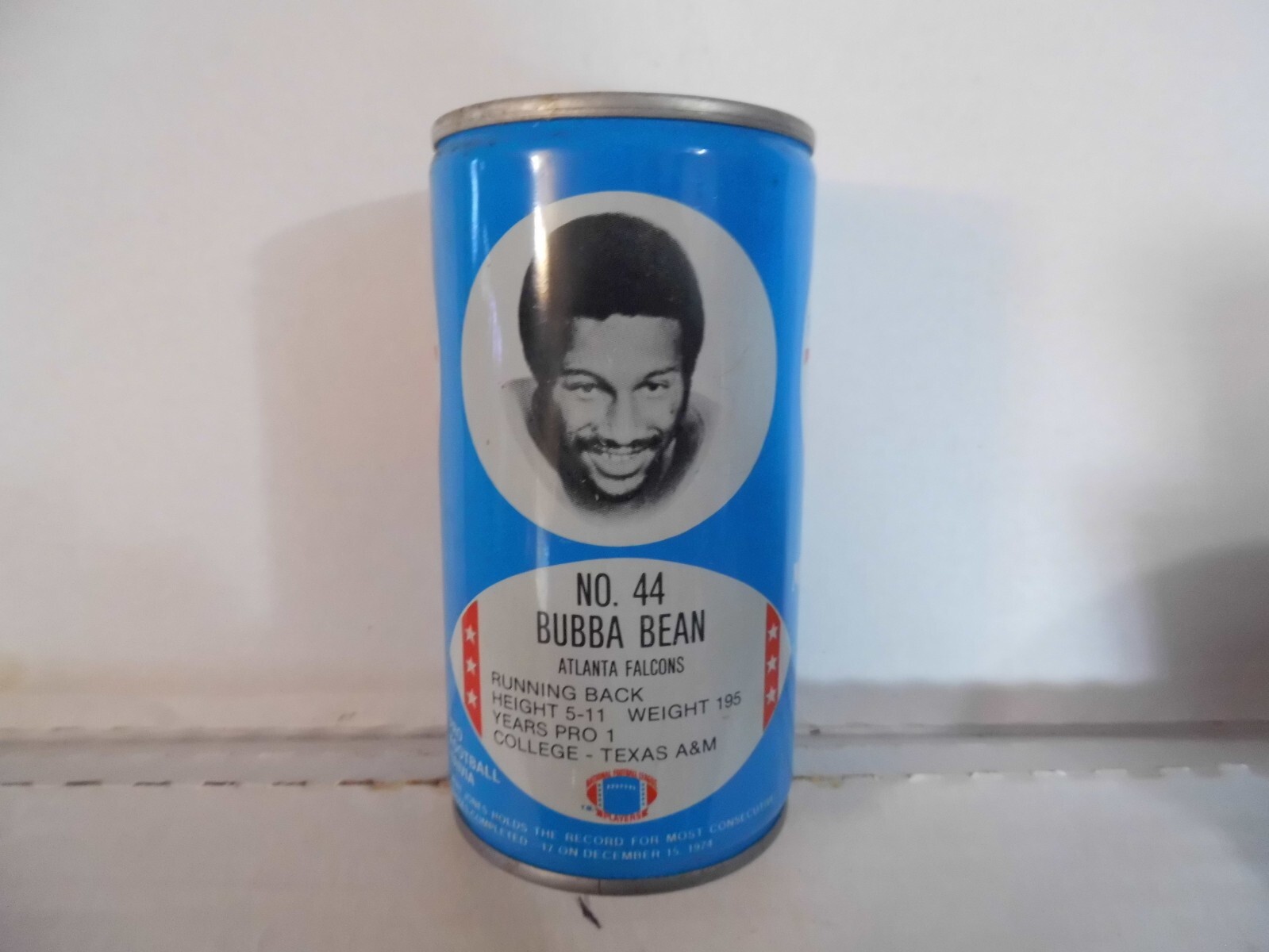 ROYAL CROWN RC COLA NFL ATLANTIC FALCONS BUBBA BEAN SODA CAN~#44