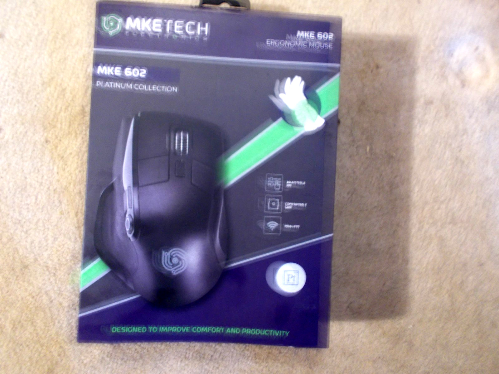 Wireless Mouse Computer Ergonomic Silent Mouse w/ 2.4GHz Bluetooth MKE 602