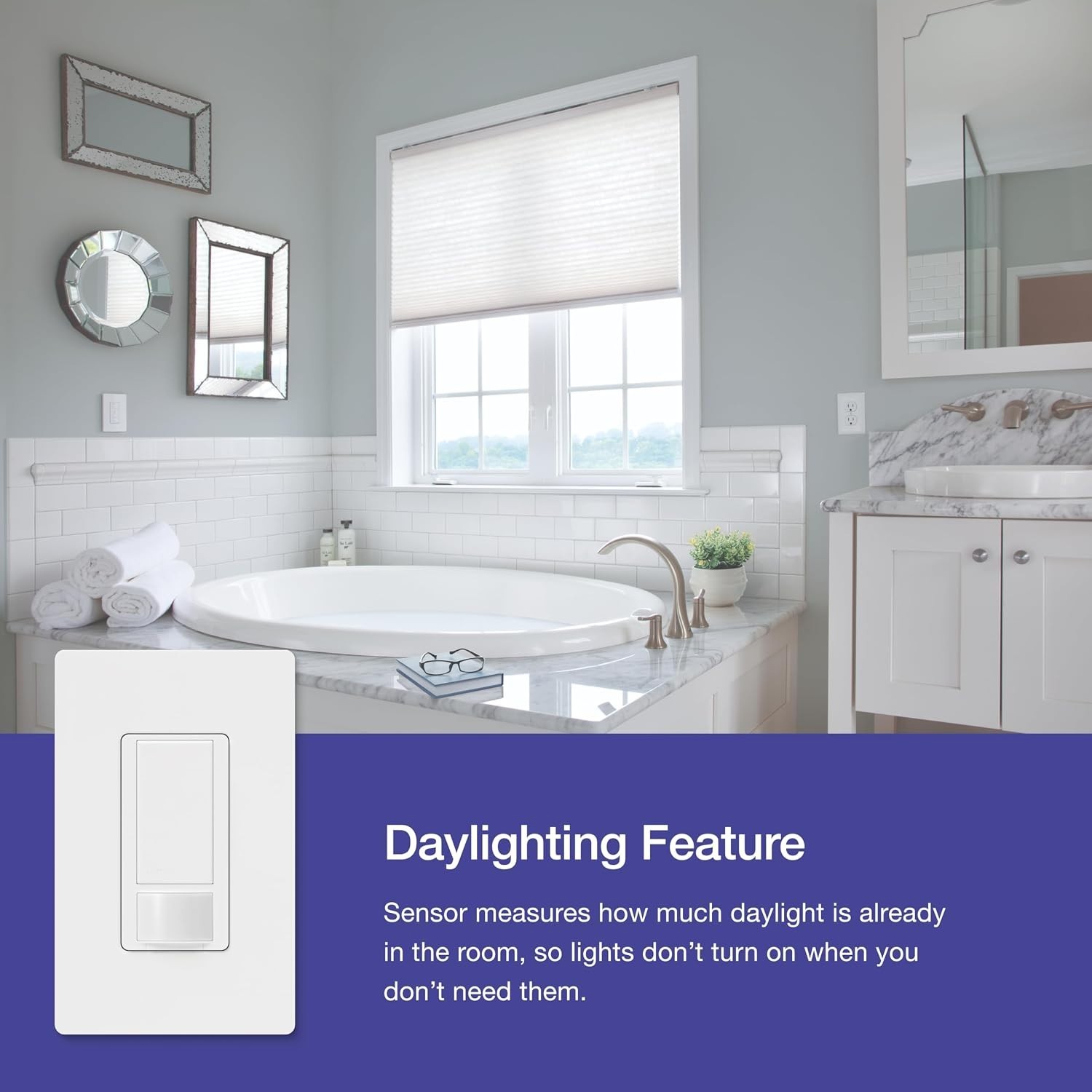 Motion Sensor Light Switch, 2 Amp Single Pole, for Any Bulb | Auto On/Auto Of...