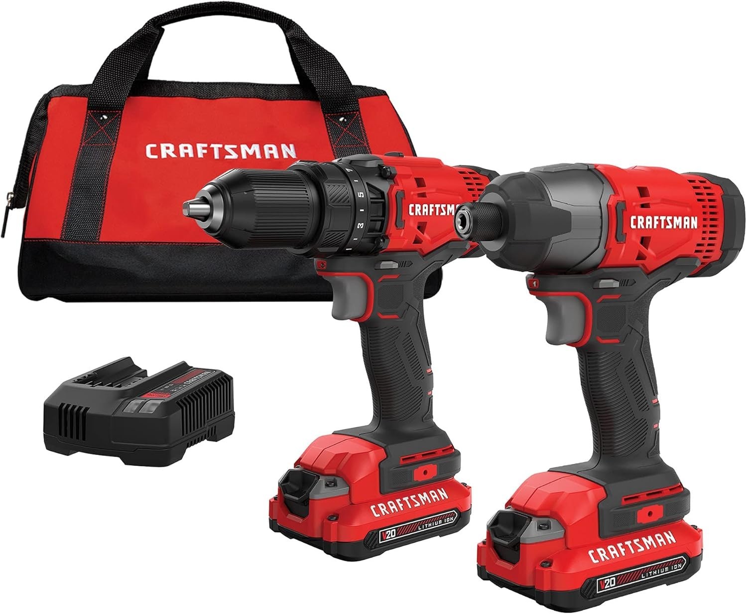 V20 MAX Cordless Drill and Impact Driver Combo Kit in Power Tool Set