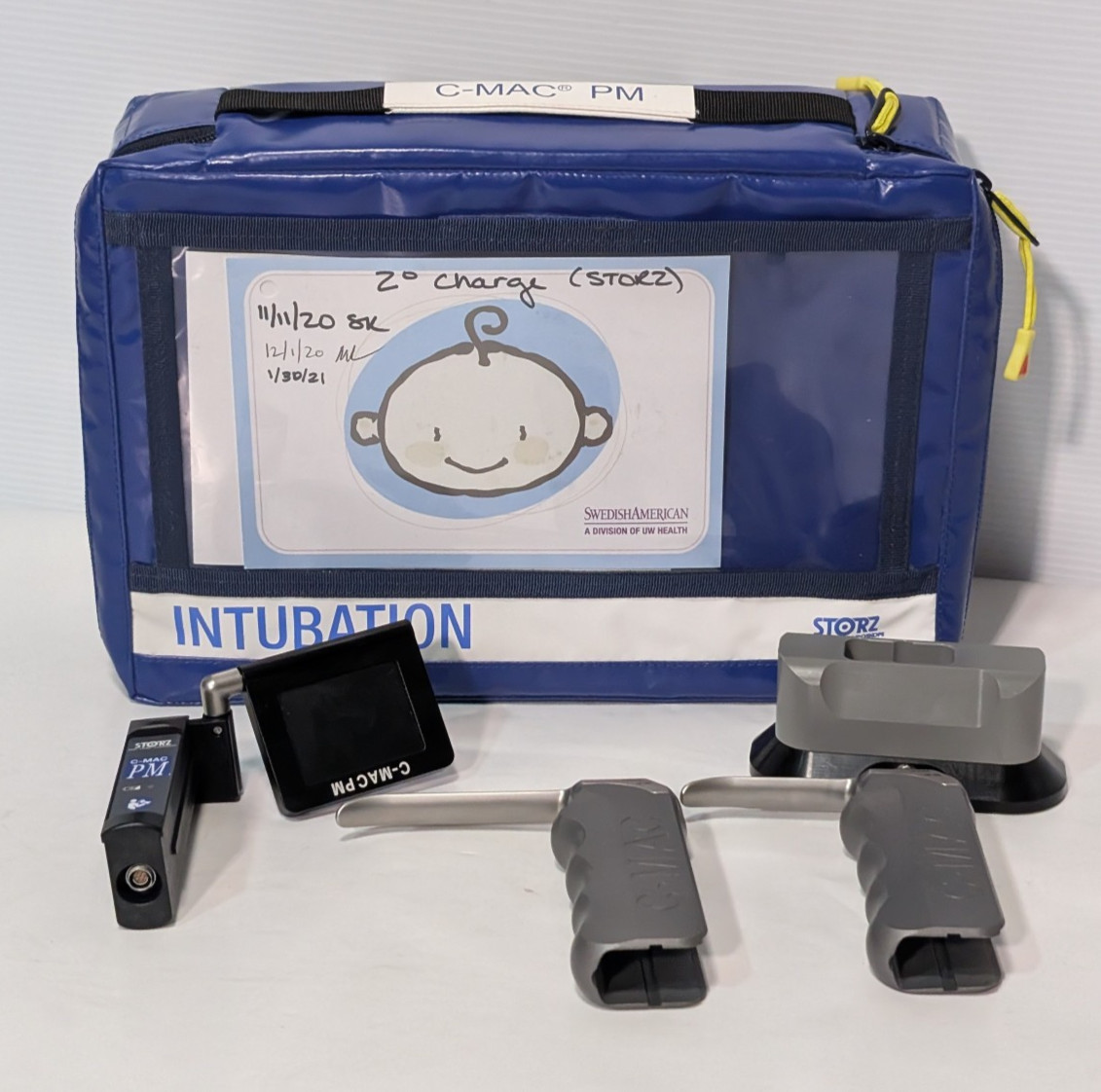 Karl Storz Pax Bag w/ C-MAC PM 8401XD Pocket Monitor, (2) 8401DXC Laryngoscopes