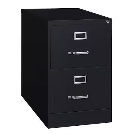 Hirsh 14419 18" W 2 Drawer Vertical File Cabinet, Black,  Legal