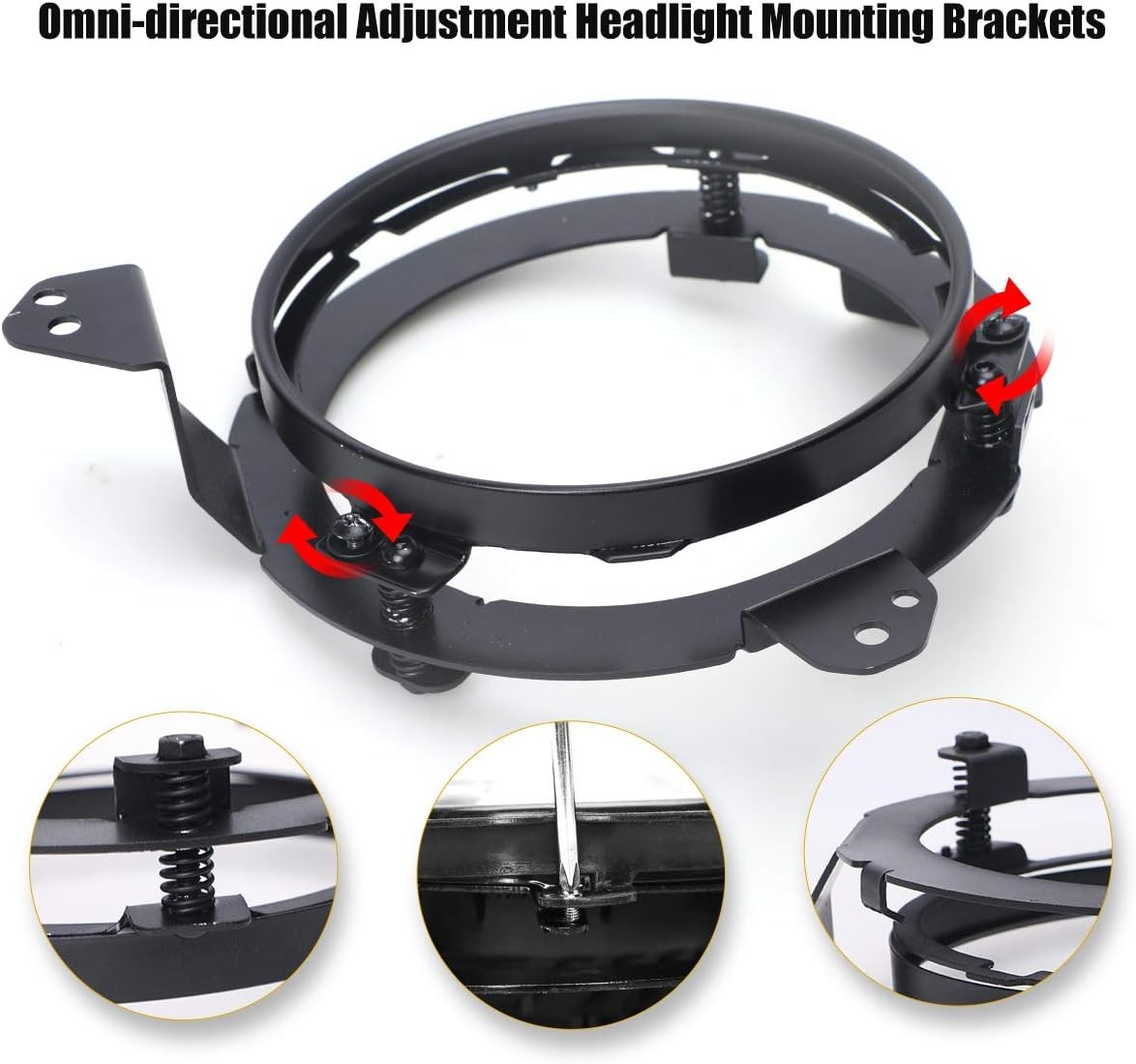 Jeep Wrangler JL 7-Inch LED Headlight Mounting Bracket – Adjustable, Durable