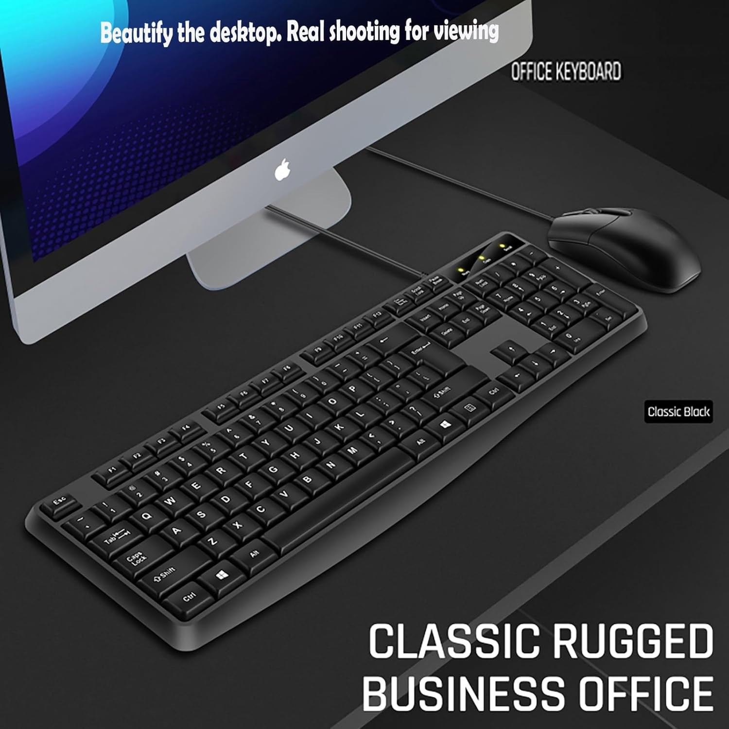 Guiheng K330 Wired Keyboard – Full-Size USB Office Keyboard