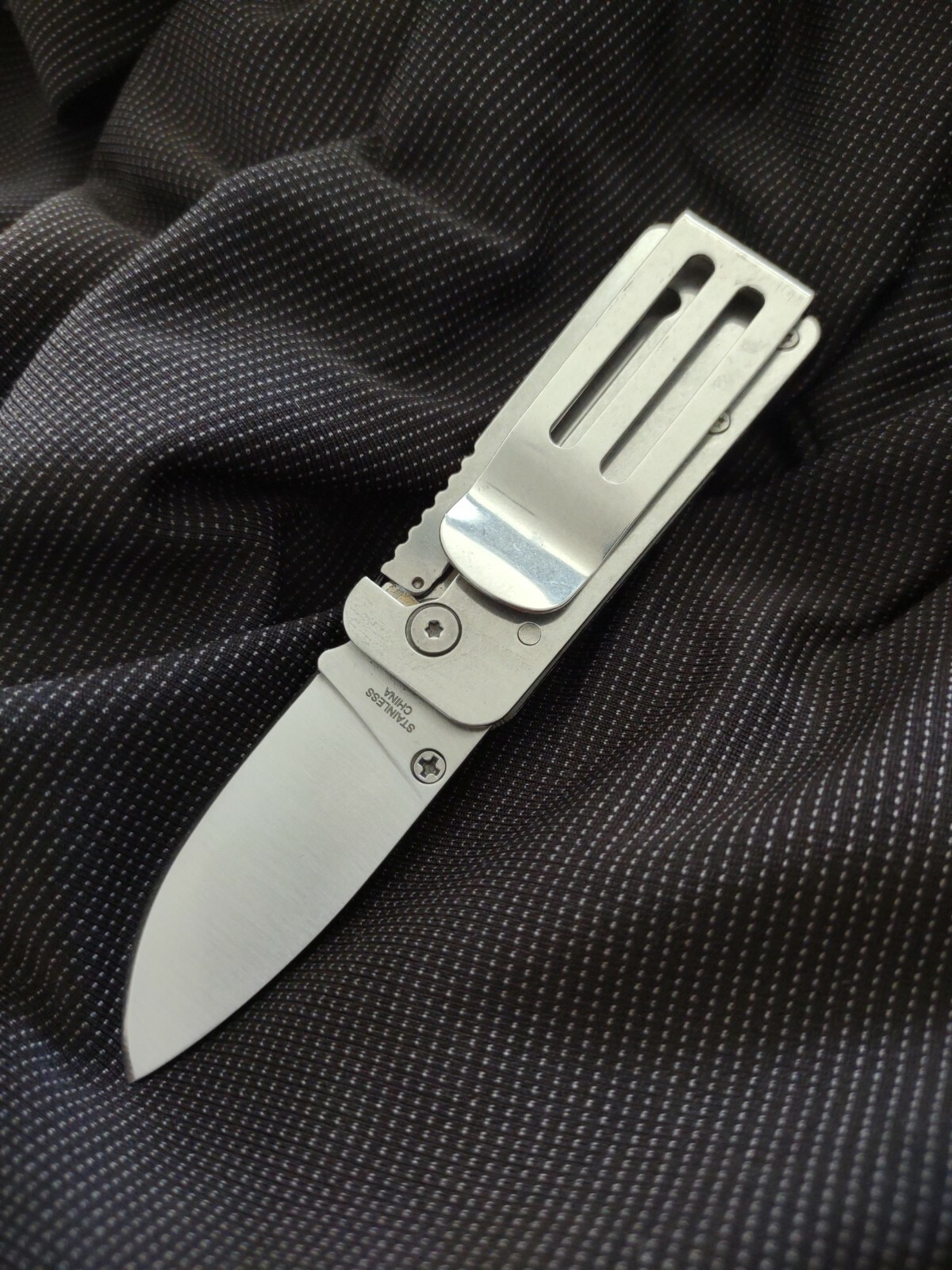 Black Money Clip Folding Locking Pocket Knife - Free Same Day Shipping!