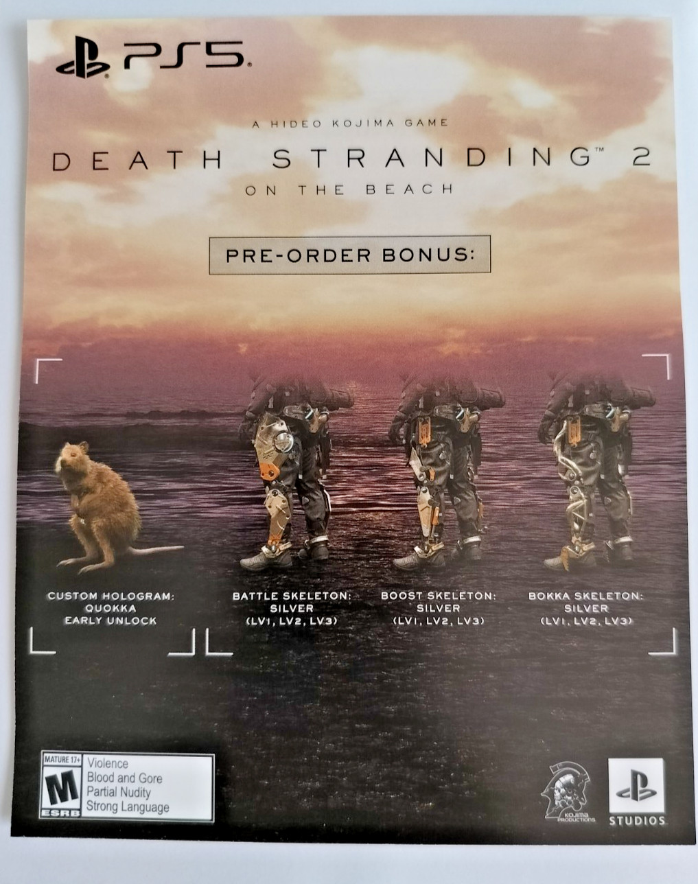 DEATH STRANDING 2 ON THE BEACH PS5 PRE-ORDER BONUS DLC ONLY