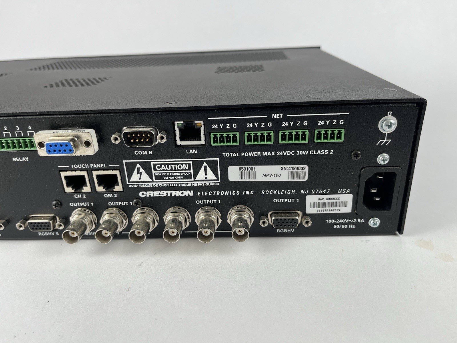 Rack Mountable Crestron MPS-100 / Multimedia Presentation System Tested Working