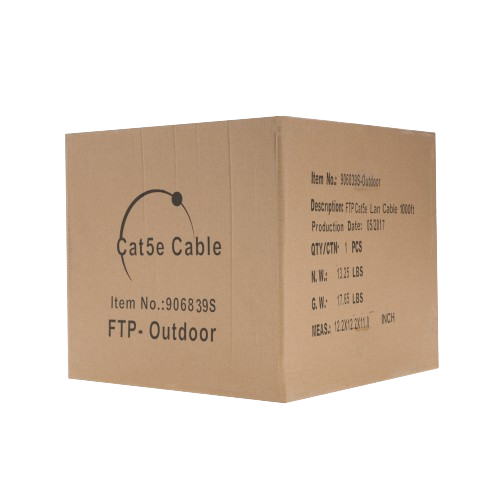 Cat5e 1000FT Outdoor Shielded FTP Ethernet Cable - UV Resistant, Direct Burial