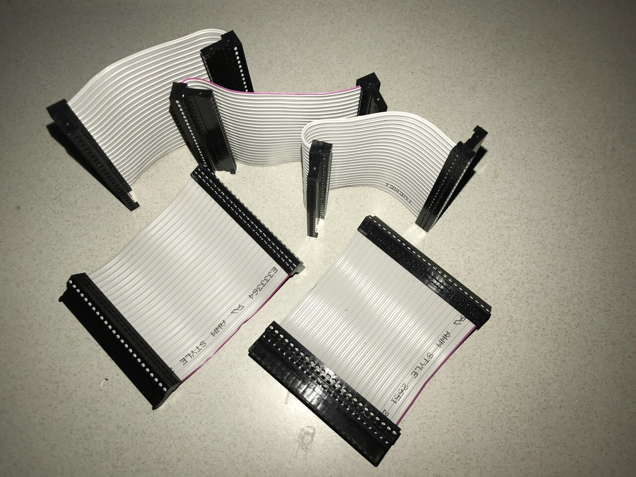 MCR arcade 24 pin ribbon cables, set of 5 New Stock Cables ****Free Shipping****