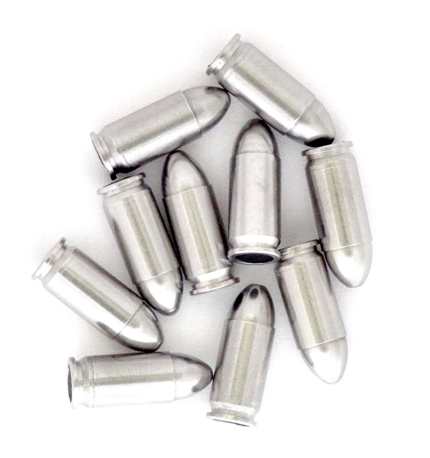 9mm Luger Stainless Steel Snap Caps (10 Pack)
