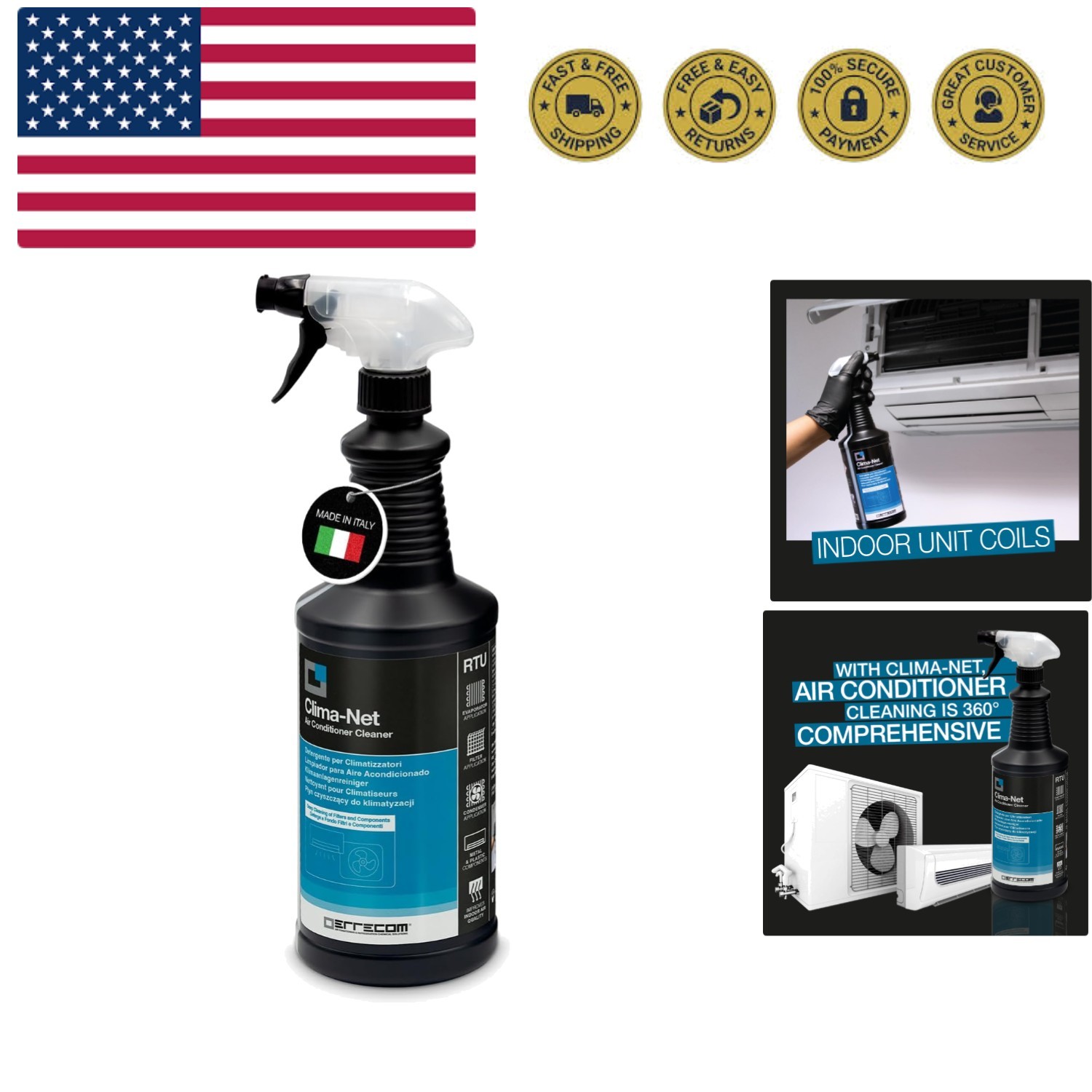 Clima-Net, Air Conditioner Cleaner for Central AC and Split AC, Cleans Air Du...