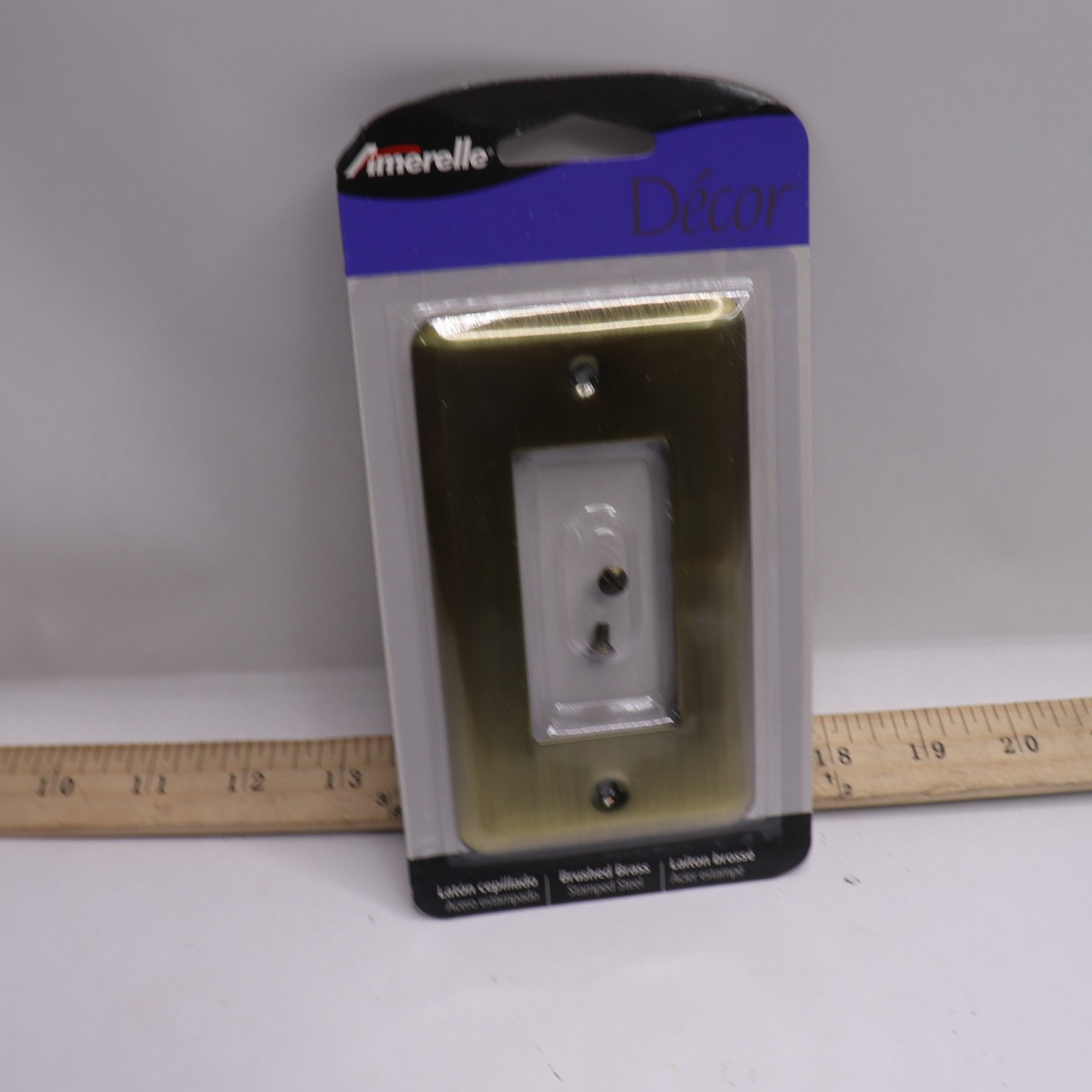 AMERELLE Brass 1-Gang Decorator/Rocker Wall Plate (1-Pack)