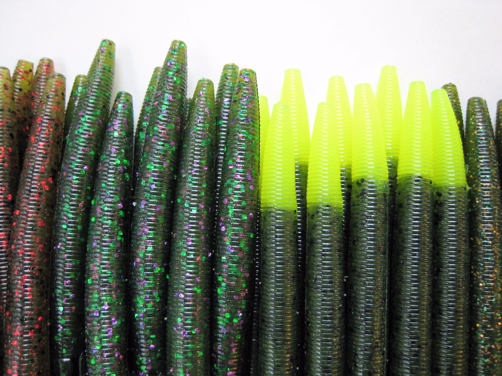 60 pk 5" Senko style Soft Plastic Bass Worms-6 Colors/10 Each WATERMELON MULTI