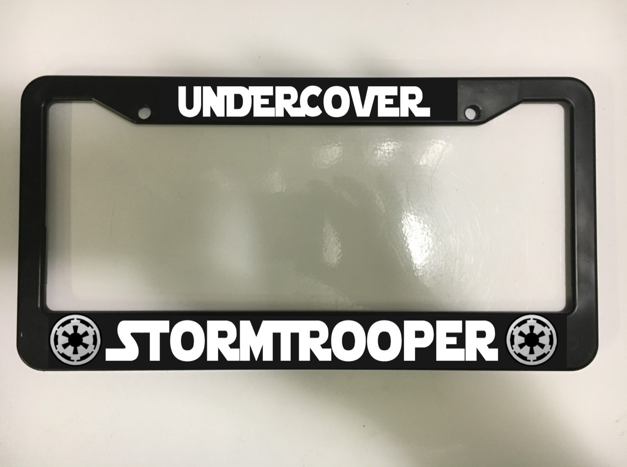 Under Cover Storm Trooper Star Wars Darth Vader Plastic Car License Plate Frame