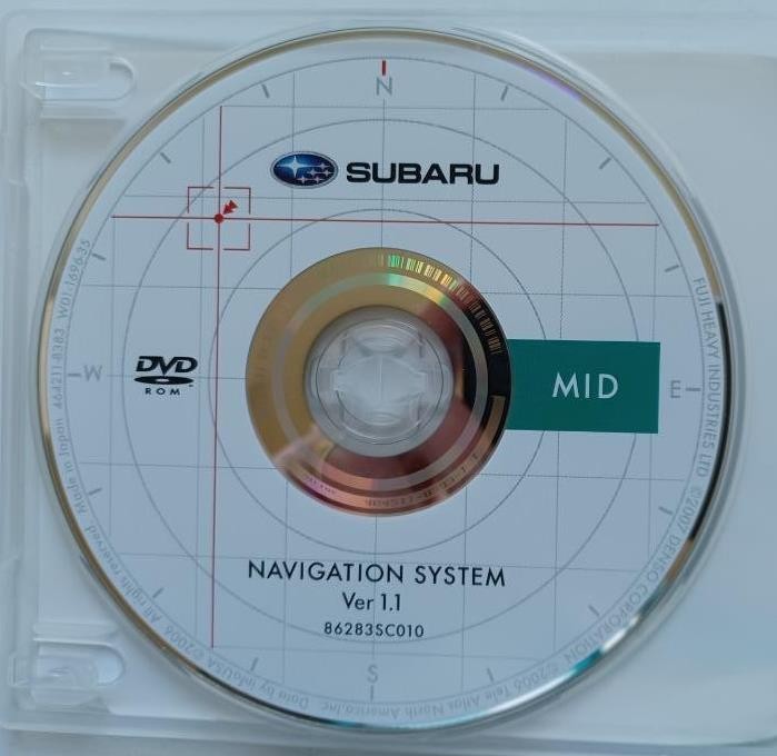 SUBARU Navigation System Ver 1.1 - Mid West (2007 DVD-ROM Software) 862835C010