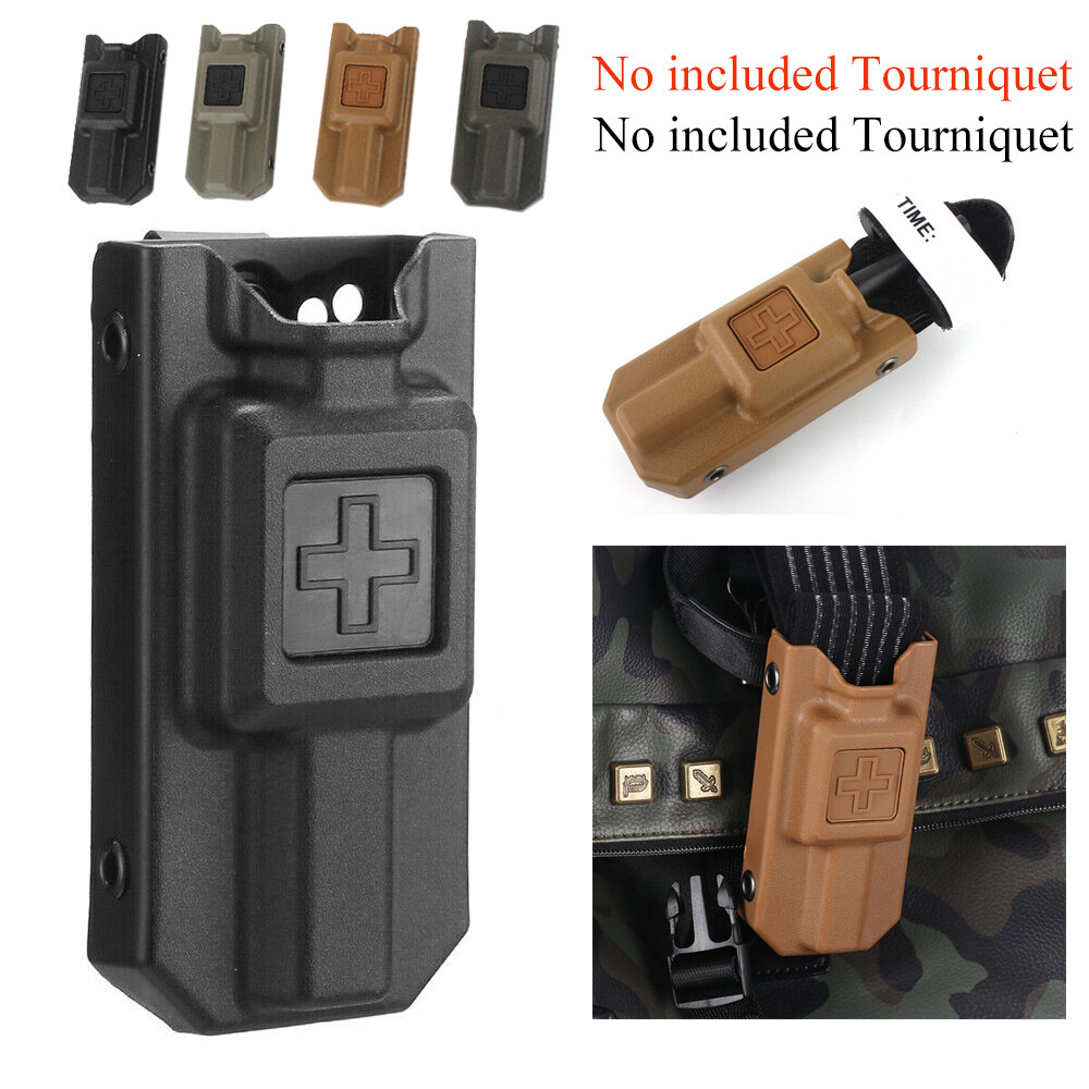 Tactical Molle Kydex CAT Tourniquet Trauma Holder TQ Medical Pouch First Aid Bag